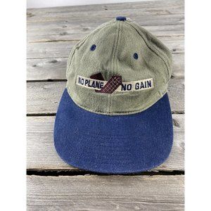 No Plane No Gain Two Tone Strap Back Aviation Hat Men Women Ball Cap Hat